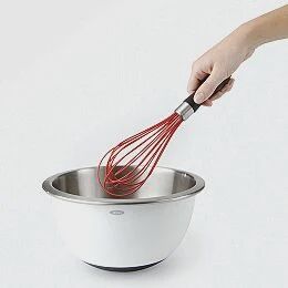 11" Silicone Balloon Whisk Red