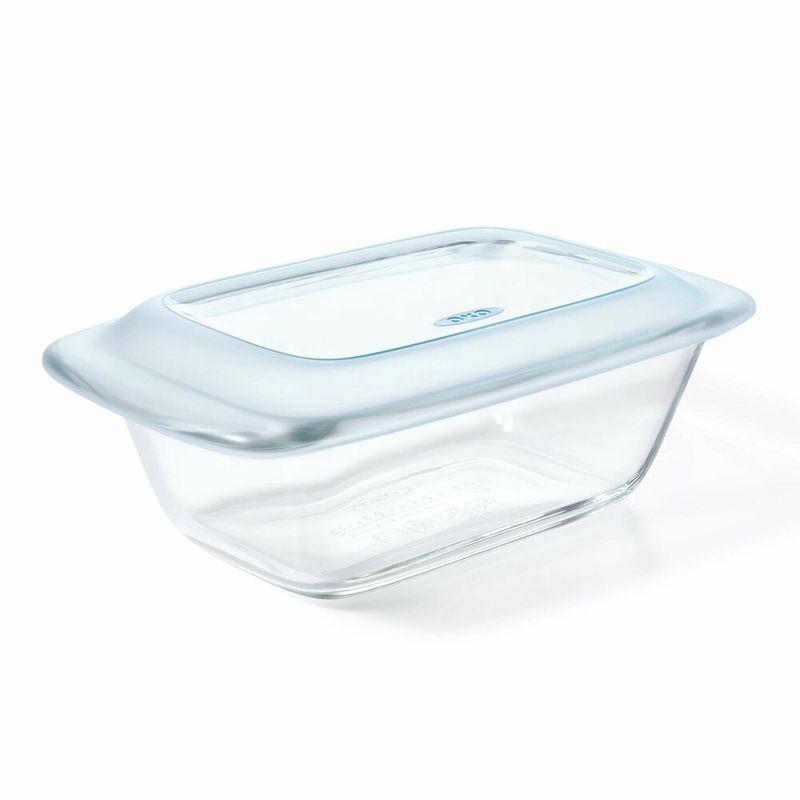 Glass Loaf Baking Dish with Lid (1.6 Qt)