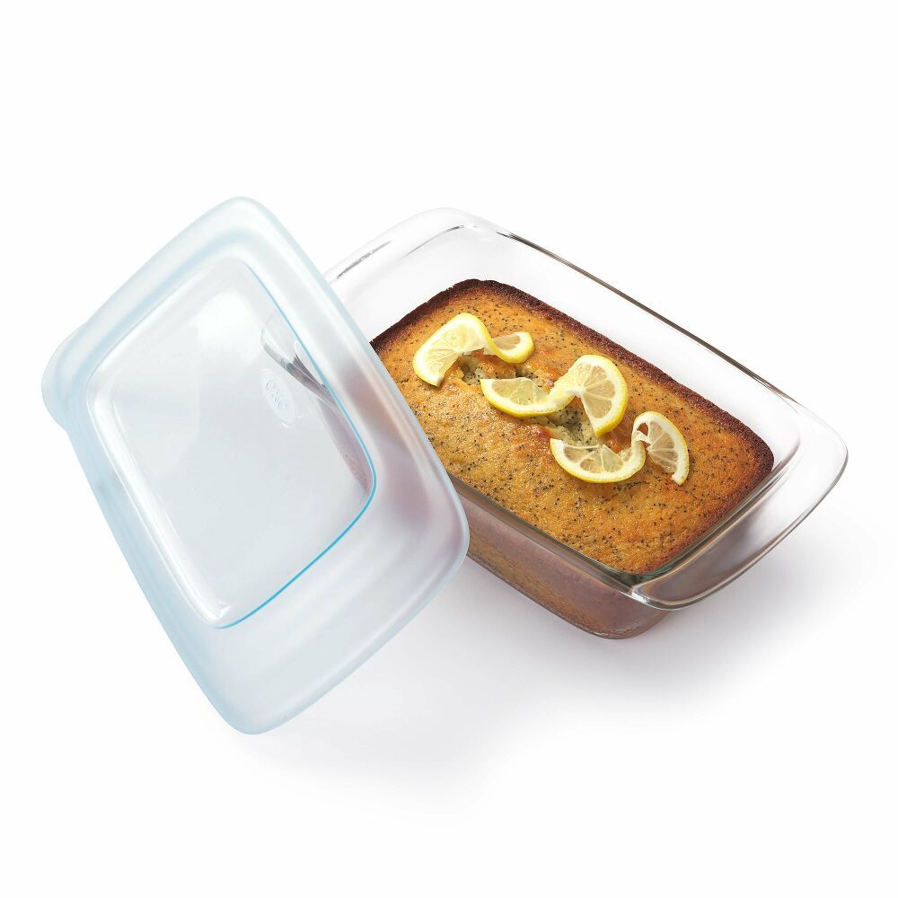 Glass Loaf Baking Dish with Lid (1.6 Qt)
