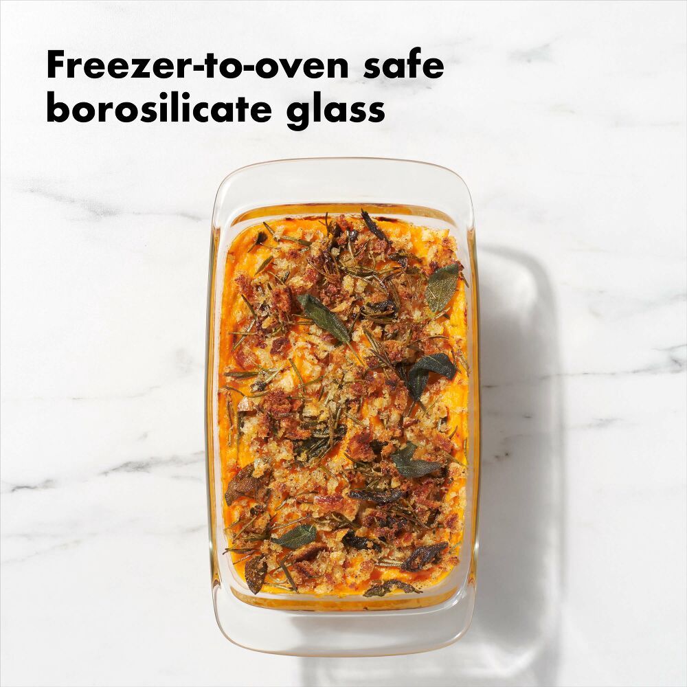 Glass Loaf Baking Dish with Lid (1.6 Qt)