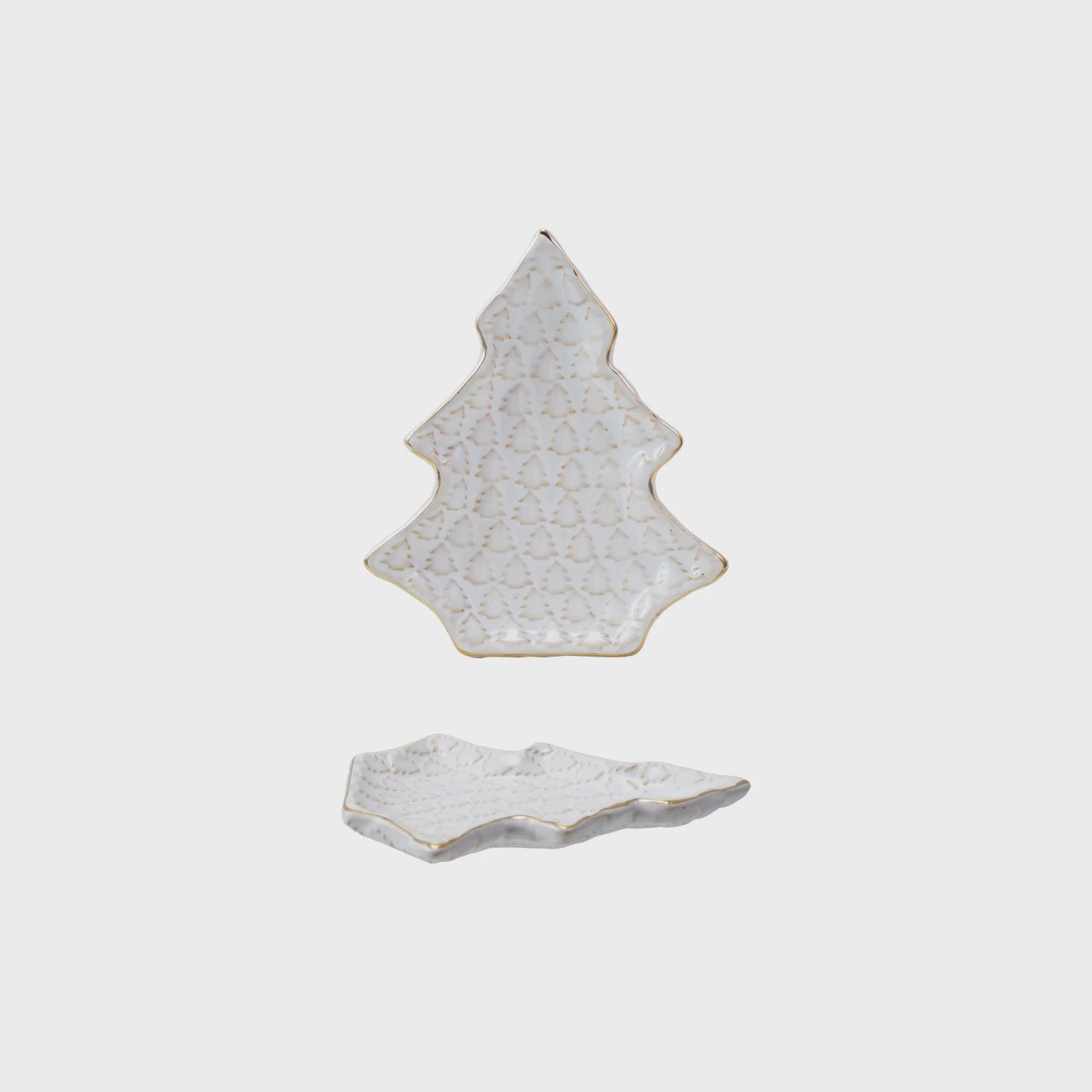Stoneware Tree Shaped Plate