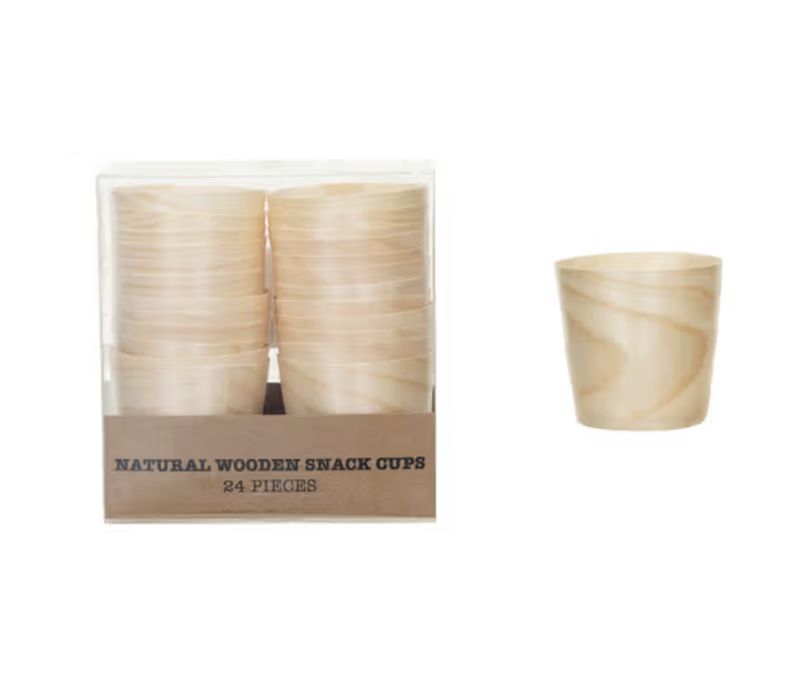 Natural Wooden Snack Cups