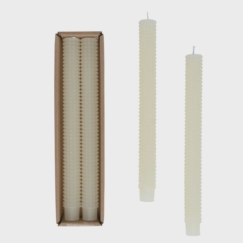 Unscented Hobnail Taper Candles