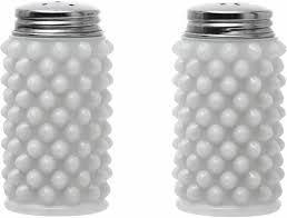 Milk Glass (HobNail) Salt and Pepper Shaker Set of 2