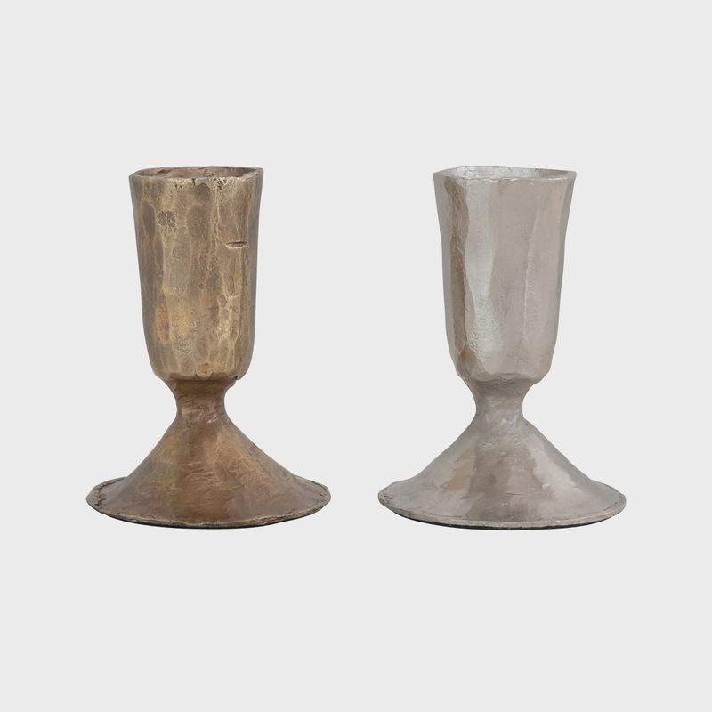 Metal Taper Candle Holder, 2 Finishes