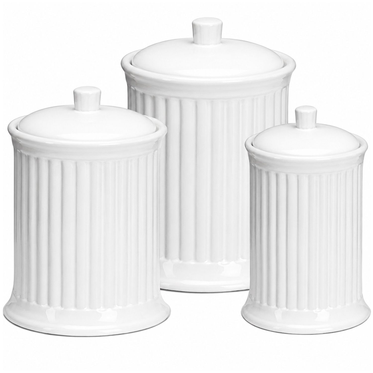 Canister Set - White - 3pc