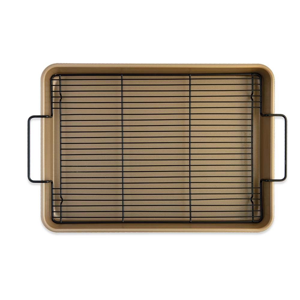High Sided Oven Crisp Baking Tray w/rack NS
