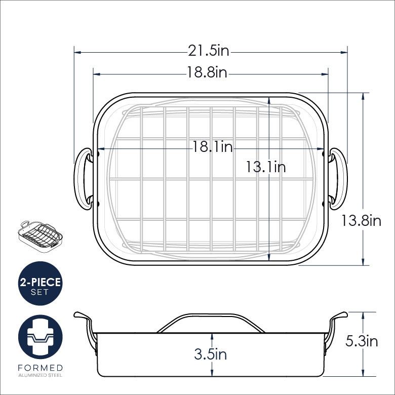 XL Roaster &amp; Rack Nonstick