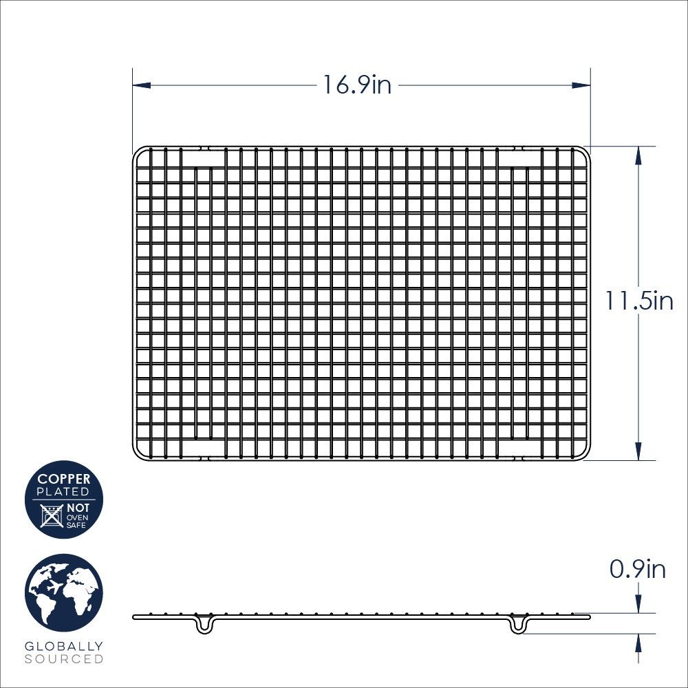 Copper-Plated Cooling Rack 1/2 Sheet