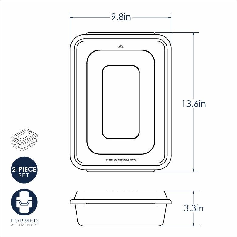 Naturals 9" x 13" Rectangular Cake Pan with Storage Lid