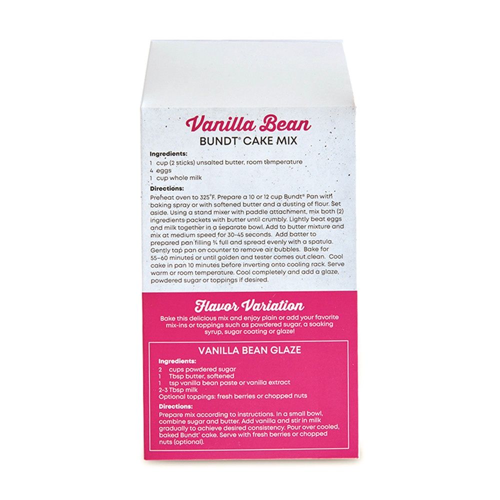 Vanilla Bean Bundt Cake Mix