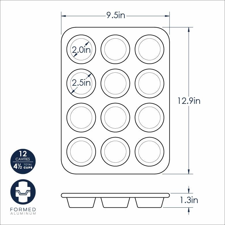 Naturals 12 Cavity Muffin Pan