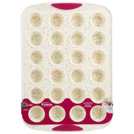 24 Mini Muffin Pan Confetti Fuchsia