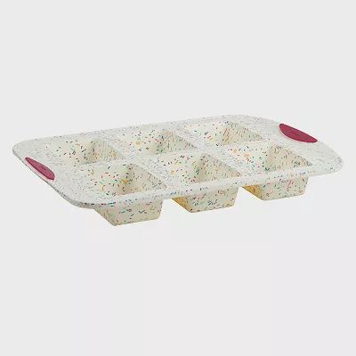 6 ct Mini Loaf Pan Confetti Fucshia