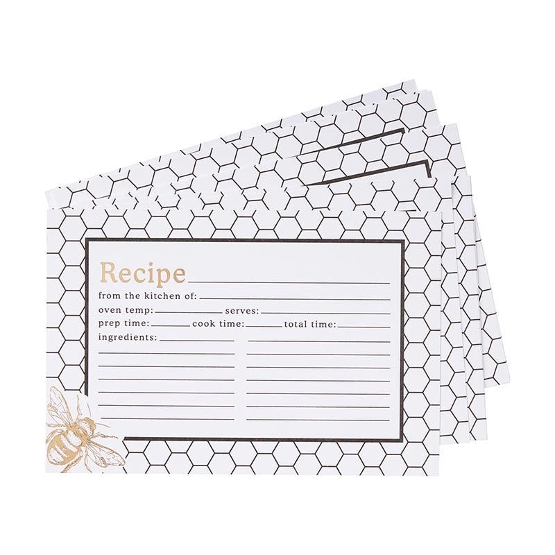 Honeycomb Hive Recipe Cards