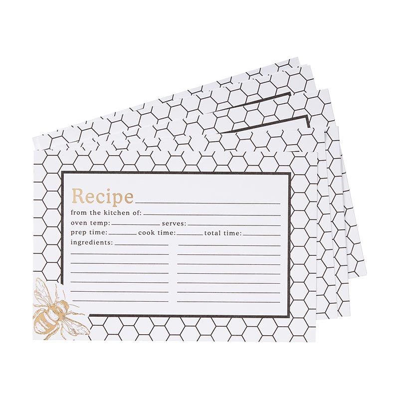 Honeycomb Hive Recipe Cards