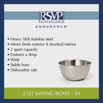 2 Qt Stainless Mixing Bowl
