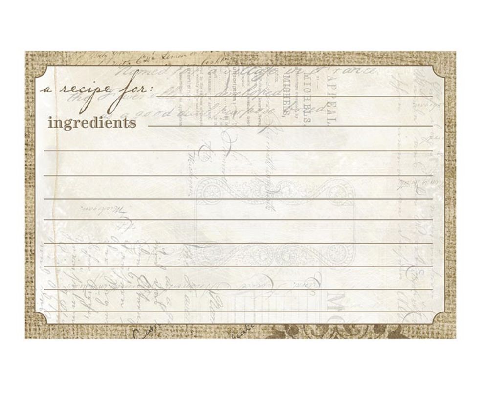 Recipe cards - Perfect Setting