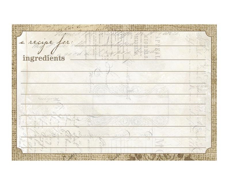 Recipe cards - Perfect Setting