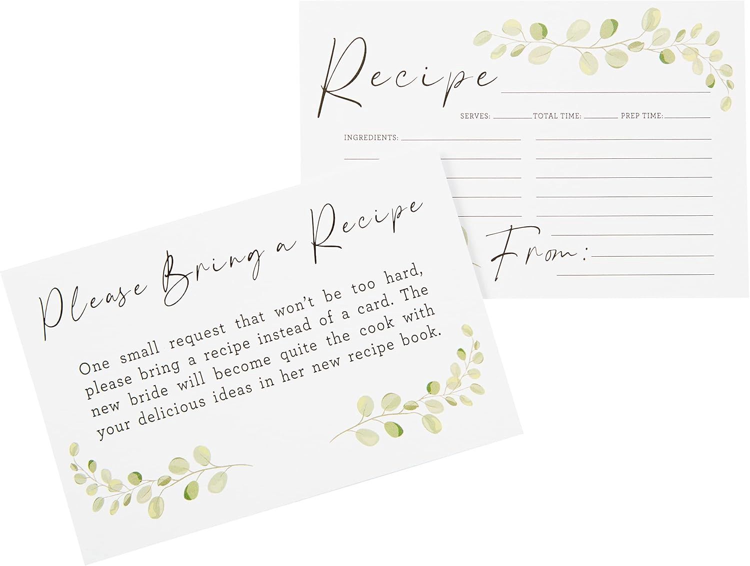 Recipe cards - Wedding Shower