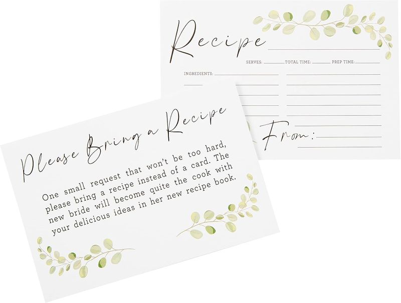 Recipe cards - Wedding Shower