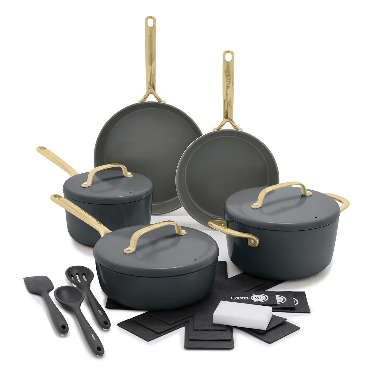 14-Piece Slate Set w/ Champagne Handles