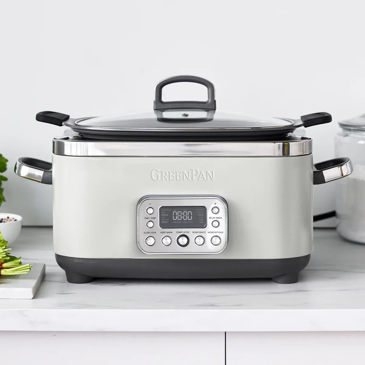 Elite  14 in 1 6 QT - Slow Cooker- Cloud White