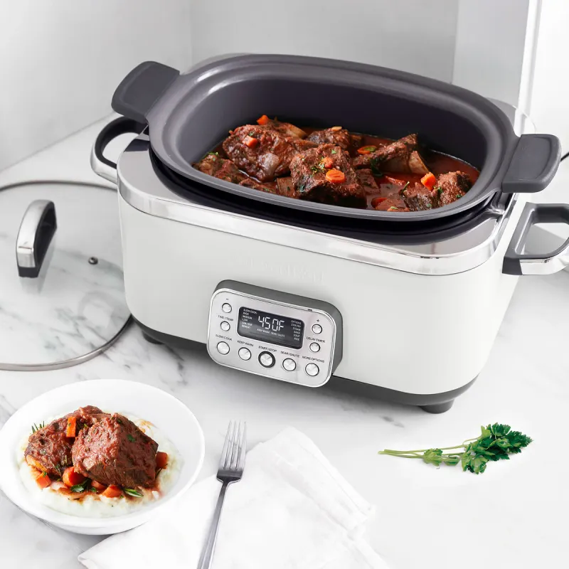 Elite  14 in 1 6 QT - Slow Cooker- Cloud White