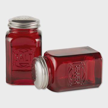 Retro Salt &amp; Pepper Shakers - Red