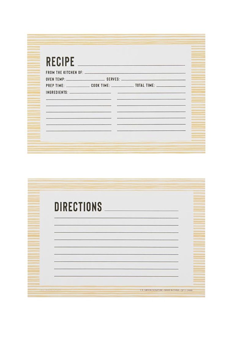 Recipe Cards-Bloom