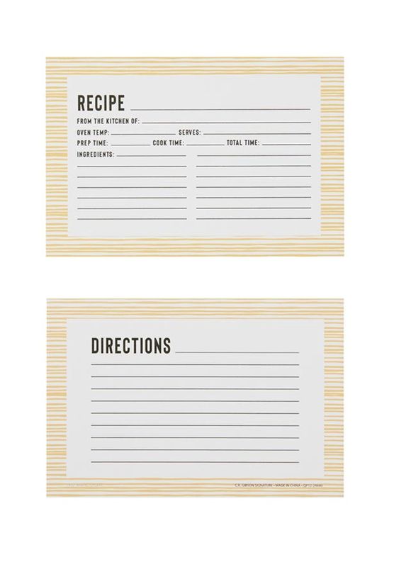 Recipe Cards-Bloom