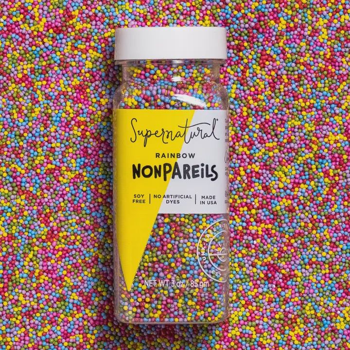 Dye-Free Rainbow Nonpareils Sprinkles 3oz