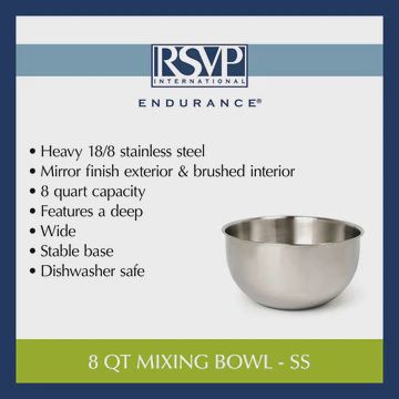 8 Qt Stainless Mixing Bowl