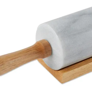 White Marble Rolling Pin with Stand White Marble Rolling Pin with Stand
