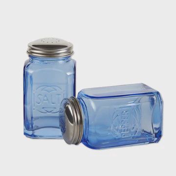 Retro Salt &amp; Pepper Shakers - Blue