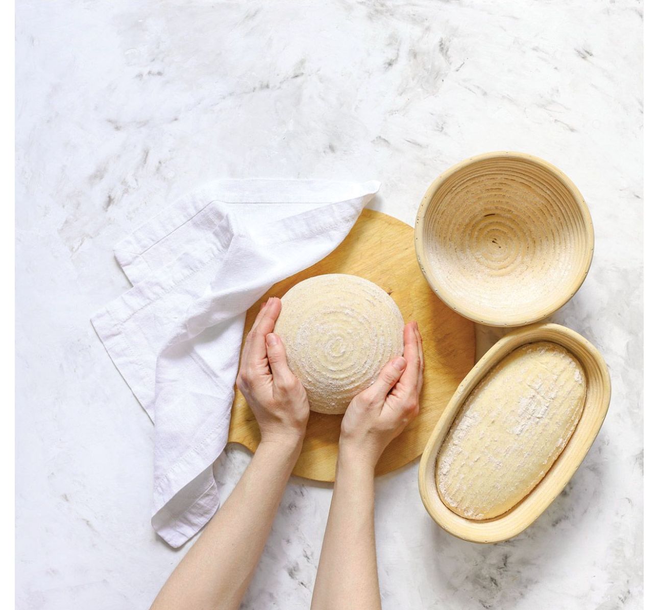 Mrs. Anderson's Baking Round Bread Proofing Basket
