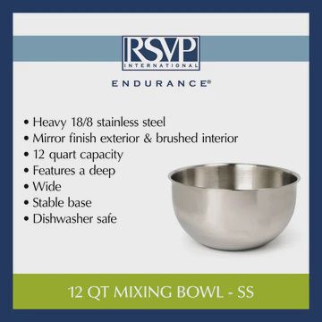 12 Qt Stainless Mixing Bowl