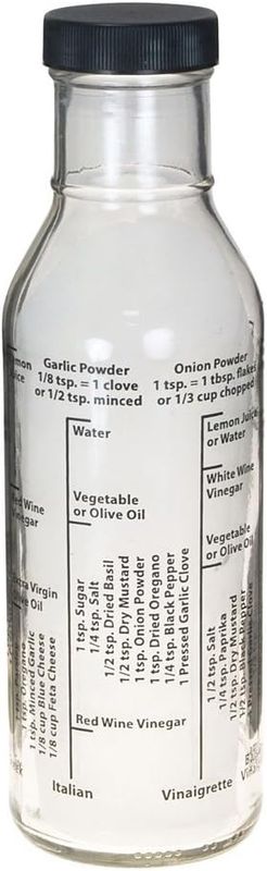 Salad Dressing Mixer Glass