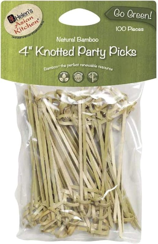 Bamboo Knotted Party Picks 4”