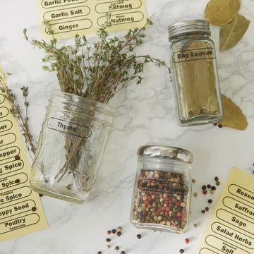 Adhesive Herb &amp; Spice Labels