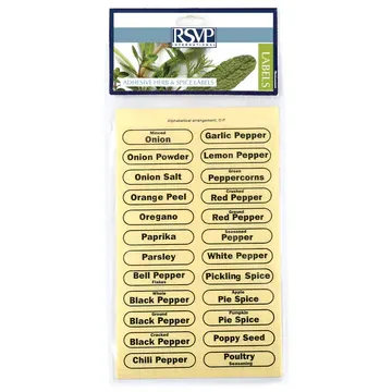 Adhesive Herb &amp; Spice Labels