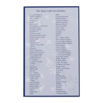 Adhesive Herb &amp; Spice Labels