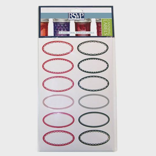 Canning Labels Oval- 2.25" x 1.125"