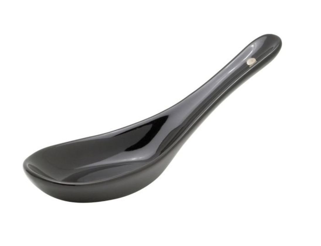 Asian Soup Spoon - Black