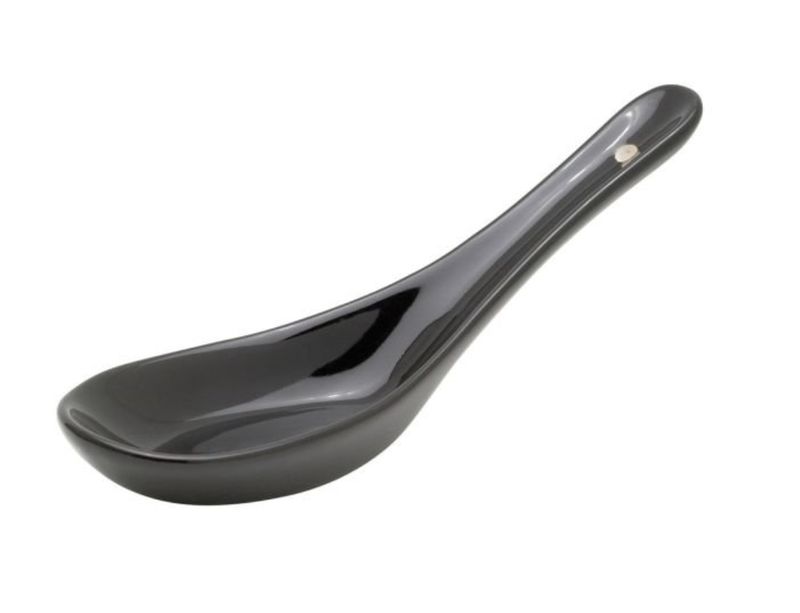 Asian Soup Spoon - Black