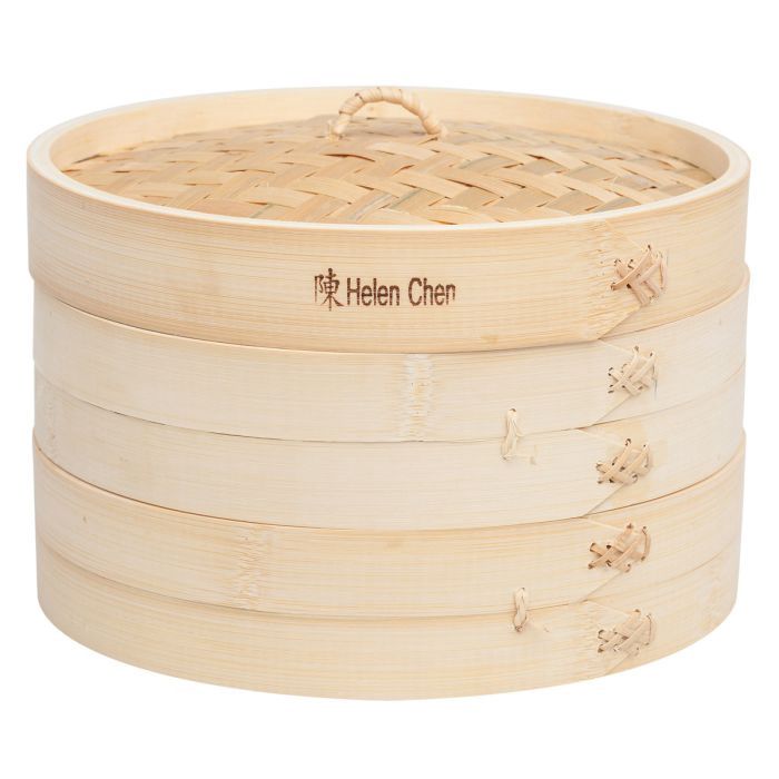 Bamboo Steamer 10” 3 pc Set