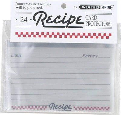 RECIPE CARD PROTECTORS 3 X 5