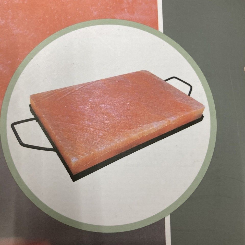 Pink Himalayan Salt Plank with Holder Tray