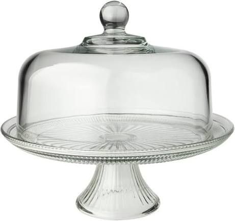 Anchor Hocking Glass Cake Stand w/ Cover