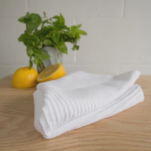 Ripple White Dishcloths - Set of 2